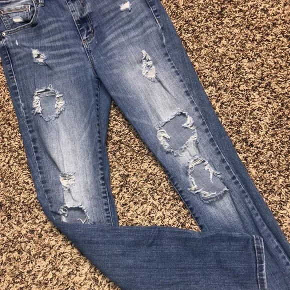GARAGE Denim Super skinny Heavily Distressed Skinny Jeans Size 5 | GUC - Picture 2 of 5